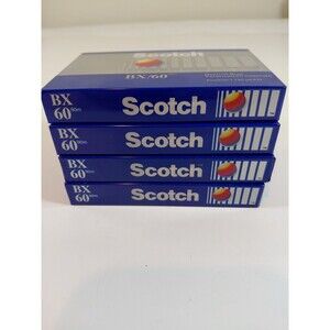 4x Scotch BX/60 Normal Bias Type I Cassette Tapes 60 Min Sealed New Old Stock